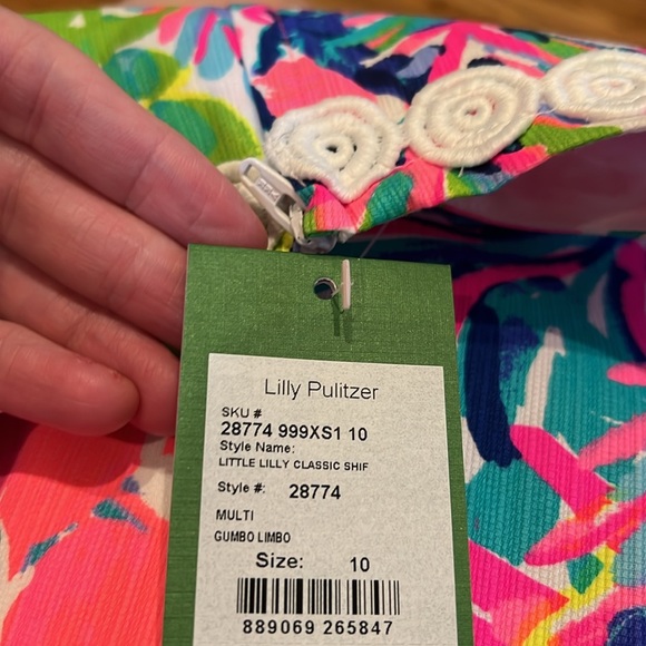 Lilly Pulitzer Girls Classic Shift Dress in Gumbo Limbo Print HTF NWT Size 10 - Picture 7 of 10